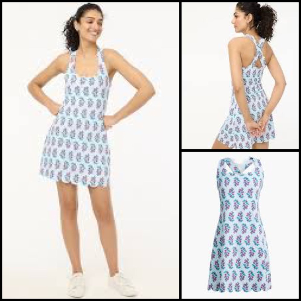 J. Crew Light Blue Floral Active Dress